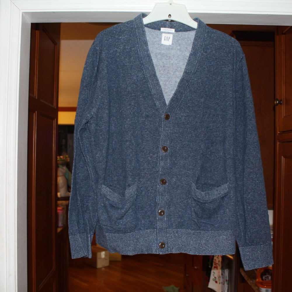 Gap Heather Blue Five Button Two Pocket Men's Car… - image 5